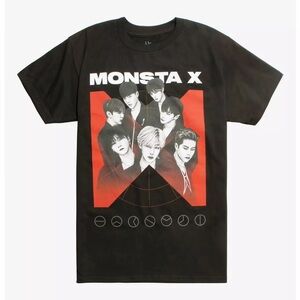 Official Hot Topic Kpop Monsta X Logo T-Shirt Unisex, Men’s Size Small